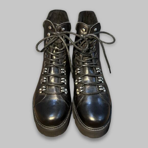 Saks Fifth Avenue Black Leather Hiking Boots - Men’s Size 9M main image 4